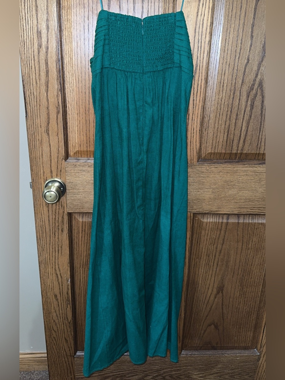 Abercrombie & Fitch Teal Strapless Maxi Dress - Picture 4 of 5